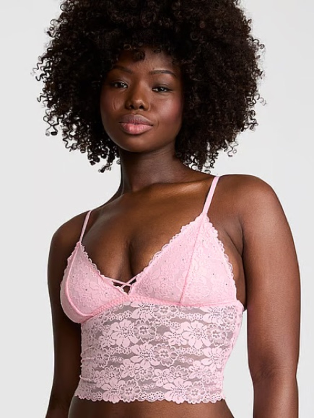 PINK WINK LONGLINE TRIANGLE BRALETTE